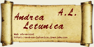 Andrea Letunica vizit kartica